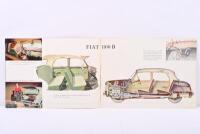FIAT: Two 1950's Fiat 1100 sales brochures. Dutch & Danish text - 4