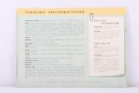FIAT: Two 1950's Fiat 1100 sales brochures. Dutch & Danish text - 5