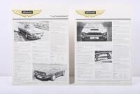 ASTON MARTIN: Two 1975 Aston Martin four page sales brochures. 'Vantage' & 'V8' brochures - 4