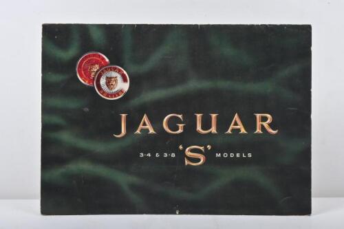 JAGUAR: An original 1960's JAGUAR 3.4 & 3.8 'S' MODELS' colour sales brochure