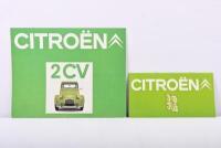 CITROEN: Two 1974&nbsp;Citroen sales brochures. 1974 Citroen product catalogue & 'CITROEN 2CV' brochure