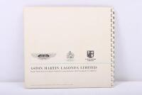 ASTON MARTIN: An original Aston Martin 'A Living Legend' ring bound sales brochure. Hand signed Aston Martin Lagonda letter & Castrol Motor Oil 'RECOMMENDED GRADES' sheet for ASTON MARTIN DB6 - 3
