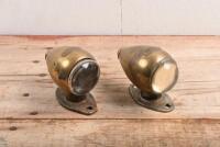 SIDE LAMPS: Two 1920's side lamps for running boards by 'BROWN BROTHERS "Duco'', London