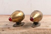SIDE LAMPS: Two 1920's side lamps for running boards by 'BROWN BROTHERS "Duco'', London - 2