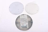 PORSCHE: Three round Porsche grill badges including 356 Register 26th Annual Parade 2011 and two others. - 5