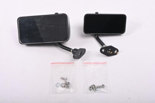 MIRRORS: Two modern racing mirrors, left 13cm wide, right 11.3cm wide, with mounting bolts