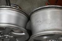 PORSCHE: A set of factory original 996&nbsp;Porsche 'Turbo Twist' wheel rims, with centre caps, spacers and nuts, rear 18 x 11- 45 O/S, front 18 x 8 - 50 O/S, also believed to be suitable for 993 models. These wheels were removed from a wide body Porsche 964.&nbsp; - 6