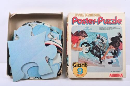 EVEL KNIEVAL: A 1974 large format EVEL KNIEVEL Poster-Puzzle by AURORA (NO. 5204)