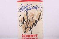 EVEL KNIEVEL: An empty 'Evel Knievel GOURMET CHIPOTLE STEAK SAUCE' bottle with front label hand signed by Evel Knievel - 2