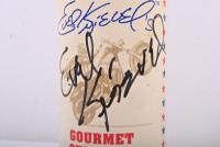 EVEL KNIEVEL: An empty 'Evel Knievel GOURMET CHIPOTLE STEAK SAUCE' bottle with front label hand signed by Evel Knievel - 3