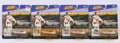 EVEL KNIEVEL: Four 1998 Evel Knievel 'KING OF THE STUNTSMEN' Snake River Canyon X-2 Sky Cycle die-cast models by Johnny Lightning (ITEM # 241-00)