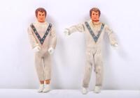 EVEL KNIEVEL: Two circa 1970s IDEAL&nbsp;Toy Co. Evel Knievel bendable figurines. With jump suits