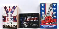 EVEL KNIEVEL: Three softcover novels concerned with&nbsp;Evel Knievel. 'EVEL INCARNATE - THE LIFE AND LEGEND OF EVEL KNIEVEL' by Steve Mandich