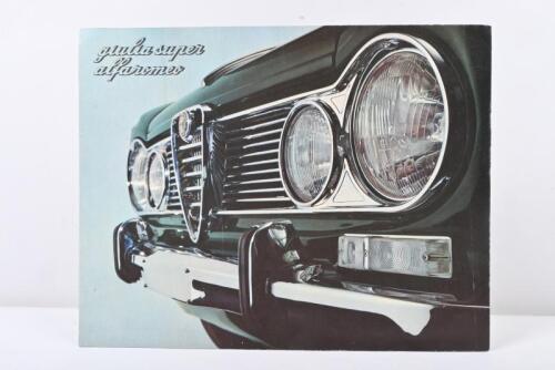 ALFA ROMEO: A original Alfa Romeo Giulia Super sales brochure, printed in Italy 5.66.