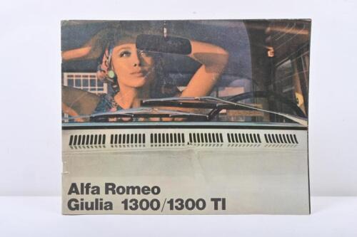 ALFA ROMEO: A original Alfa Romeo Giulia 1300/1300 TI sales brochure. Stamped to rear with dealer 'M.W. Motors Melbourne'. Brochure printed in Italy. English text.