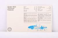 ALFA ROMEO: A small format colour&nbsp;Alfa Romeo Spider 1600 fold out sales brochure. Printed in Italy.&nbsp; - 4