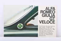 ALFA ROMEO: A small format colour&nbsp;fold out Alfa Romeo Giulia GT Veloce sales brochure. Printed in Italy.