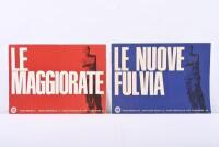 LANCIA: Two original Lancia Fulvia sales brochures, 'Le Nuove Fulvia' & 'Le Maggiorate' highlights information on Fulvia Berlina GT, GTE, Coupe Rallye 1.3s, Coupe Rallye 1.6HF, & Fulvia Sport 1.3. English text.