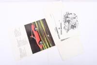 FERRARI: A original Ferrari 365 GTC 4 Pininfarina sales brochure. Printed in Italy N.55/71.&nbsp;Fold out envelope style with a selection of loose monochrome imagery of certain details of the car such as engine.&nbsp; - 3