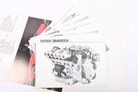 FERRARI: A original Ferrari 365 GTC 4 Pininfarina sales brochure. Printed in Italy N.55/71.&nbsp;Fold out envelope style with a selection of loose monochrome imagery of certain details of the car such as engine.&nbsp; - 4