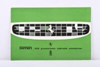 FERRARI: A original c1960s Ferrari 250 Granturismo Cabriolet by Pininfarina&nbsp;sales brochure. English text.&nbsp;