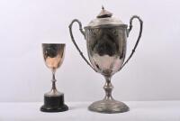 DAVIES PARK: Two early uninscribed silver plate trophies believed to be for Davies Park Speedway Queensland. Not inscribed as the track closed in 1931 before awarded.
