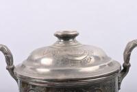 DAVIES PARK: Two early uninscribed silver plate trophies believed to be for Davies Park Speedway Queensland. Not inscribed as the track closed in 1931 before awarded. - 3