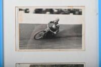 SYD LITTLEWOOD: A collection of material related to Australian speedway rider Syd Littlewood including a selection of early framed photographs, '1950 Winners Norwich' National Speedway League Division 2 medal inscribed to Littlewood, and a printed two pag - 5
