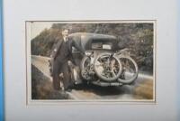 SYD LITTLEWOOD: A collection of material related to Australian speedway rider Syd Littlewood including a selection of early framed photographs, '1950 Winners Norwich' National Speedway League Division 2 medal inscribed to Littlewood, and a printed two pag - 6