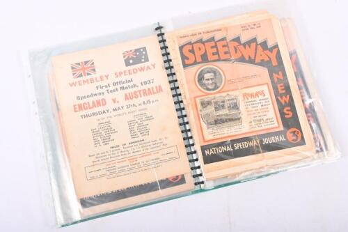 SPEEDWAY NEWS: A collection of 26 volumes of Speedway News - National Speedway Journal 1937 'Tenth Year Publication'