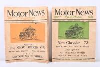 MOTOR NEWS 1927: Two rare and early copies of 'Motor News-The Live Weekly' July 30th 1927 & October 6th 1927.&nbsp;