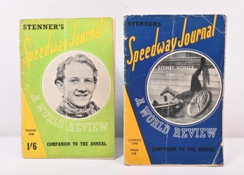 SPEEDWAY JOURNAL: Two small format 1948 Stenner's Speedway Journals. Summer & Winter editions