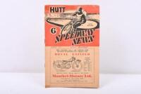 HUTT SPEEDWAY: A c1950s Hutt River Speedway News New Zealand 'Fifth Meeting' official programme. Largely complete with results filled in with pen.&nbsp;