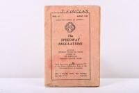SPEEDWAY REGULATIONS: A August 1960 edition of The Speedway Regulations - Issued by the Auto-cycle council of Australia.&nbsp;