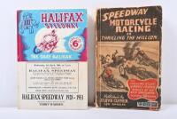 HALIFAX SPEEDWAY: Two speedway books including 'Halifax Speedway - The Shay Halifax 1928-1951' by Terry Warren along with 'Speedway Motorcycle Racing or Thrilling the Million' published by Floyd Clymer.&nbsp;