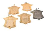 MEMBERSHIP MEDALLIONS: A collection of five membership medallions for a unknown club.&nbsp; - 2