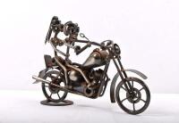 SCULPTURE: A modern motorcycle sculpture made from repurposed nuts, bolts and metal parts - 2