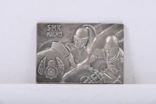 SVERIGE STORBRITANNIEN: A superb heavy plaque trophy featuring speedway figures to face and inscribed to rear 'Sverige - Storbritannien 23.9.1969'