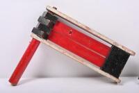 SPEEDWAY RATTLES: Three timber speedway rattles painted in Ipswich, Cardiff, & New Cross colours.&nbsp; - 2