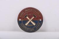 WEST HAM SPEEDWAY: A West Ham Speedway 'The Hammers' club badge 8cm diameter.