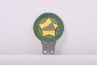 NORWICH SPEEDWAY: A small Norwich Speedway 'Supporters Club' grille badge 5.5cm diameter. Stamped to rear Thomas Fattorini LTD Regent St Birmingham.