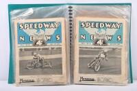 SPEEDWAY NEWS: A collection of 1930s Speedway News volumes housed within a A4 display binder folder, mostly being 1930-1932 editions.