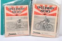 SPEEDWAY NEWS: A collection of 1930s Speedway News volumes housed within a A4 display binder folder, mostly being 1930-1932 editions. - 3