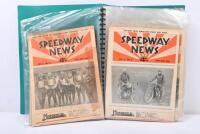 SPEEDWAY NEWS: A collection of 1930s Speedway News volumes housed within a A4 display binder folder, mostly being 1930-1932 editions. - 4
