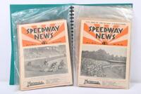 SPEEDWAY NEWS: A collection of 1930s Speedway News volumes housed within a A4 display binder folder, mostly being 1930-1932 editions. - 5