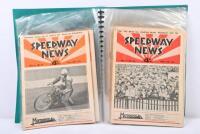 SPEEDWAY NEWS: A collection of 1930s Speedway News volumes housed within a A4 display binder folder, mostly being 1930-1932 editions. - 6