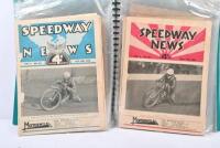 SPEEDWAY NEWS: A collection of 1930s Speedway News volumes housed within a A4 display binder folder, mostly being 1930-1932 editions. - 9