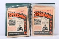 SPEEDWAY NEWS: A collection of 1938 Speedway News volumes housed within a A4 display binder folder.