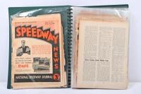 SPEEDWAY NEWS: A collection of 1938 Speedway News volumes housed within a A4 display binder folder. - 3