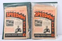 SPEEDWAY NEWS: A collection of 1938 Speedway News volumes housed within a A4 display binder folder. - 4